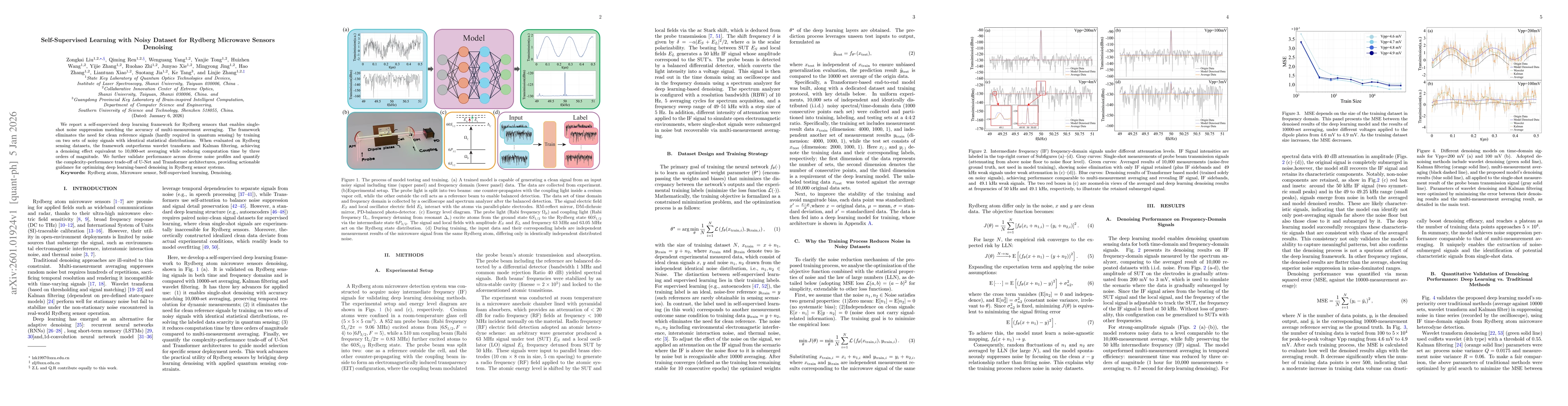 Thumbnail for Self-Supervised Learning with Noisy Dataset for Rydberg Microwave Sensors Denoising