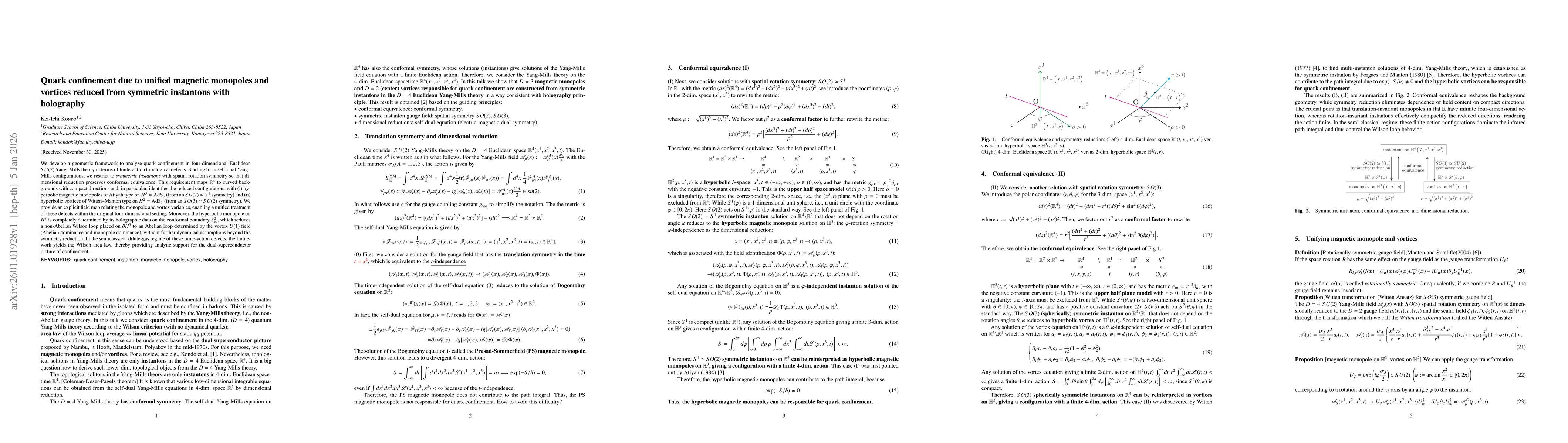Thumbnail for Quark confinement due to unified magnetic monopoles and vortices reduced from symmetric instantons with holography
