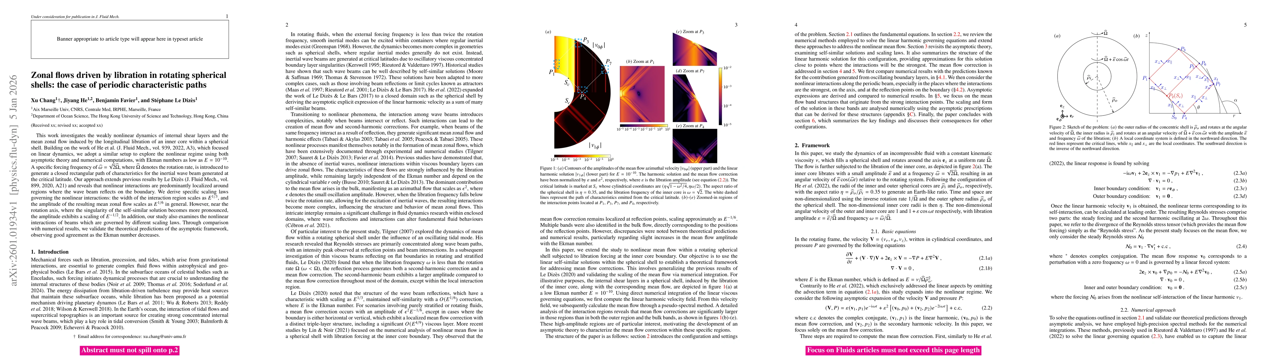 Thumbnail for Zonal flows driven by libration in rotating spherical shells: the case of periodic characteristic paths