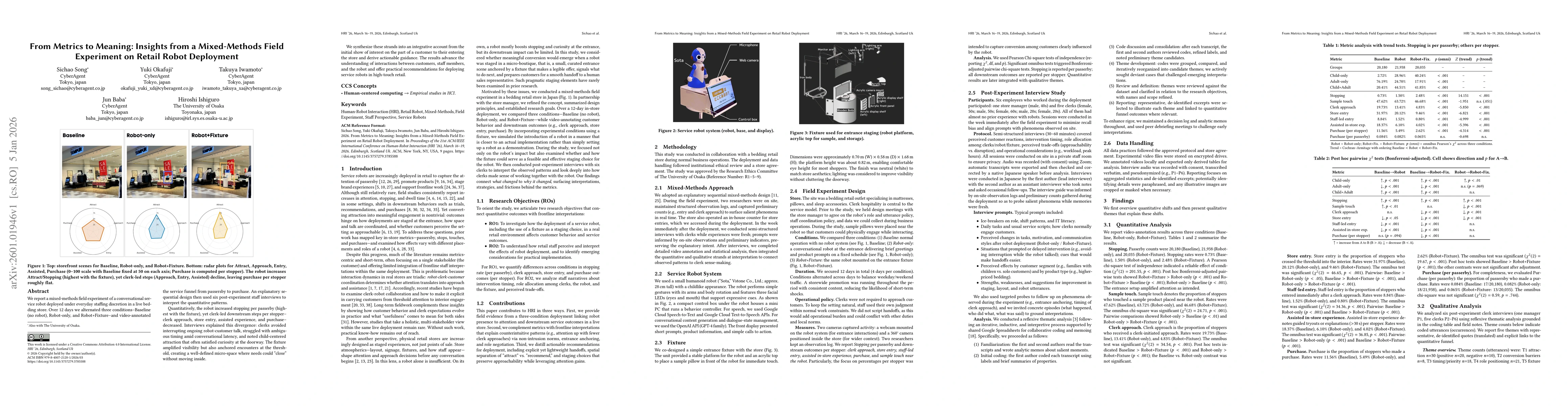 Thumbnail for From Metrics to Meaning: Insights from a Mixed-Methods Field Experiment on Retail Robot Deployment