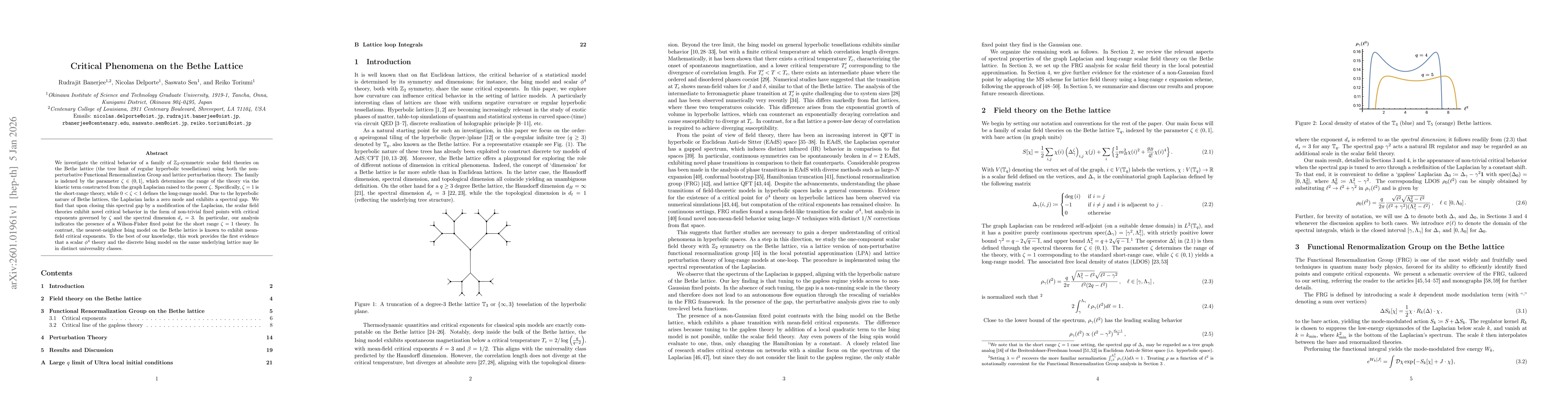 Thumbnail for Critical Phenomena on the Bethe Lattice