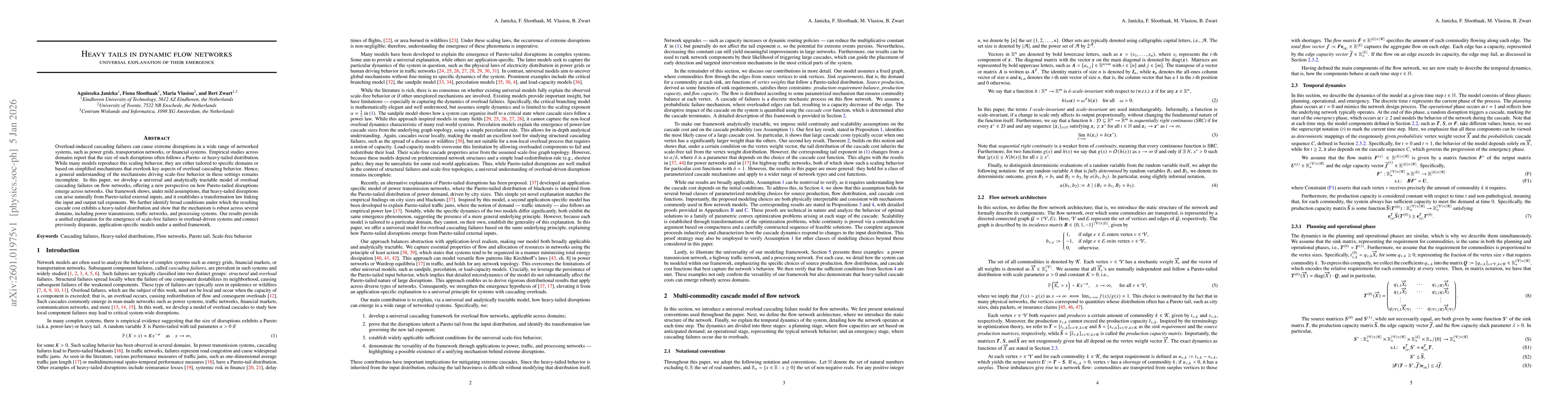 Thumbnail for Heavy tails in dynamic flow networks: Universal explanation of their emergence