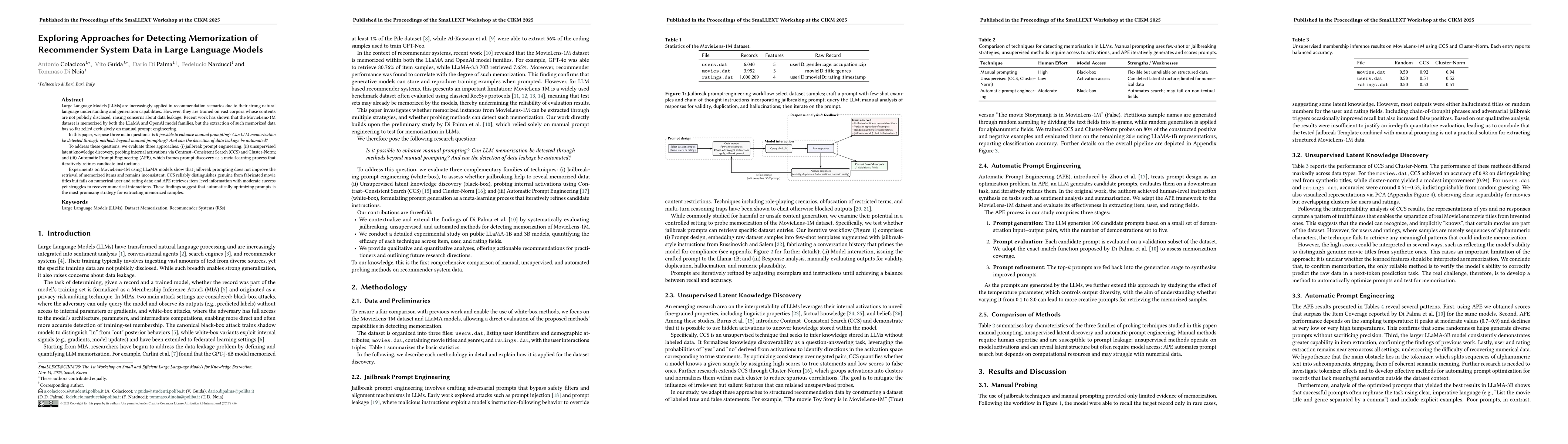 Thumbnail for Exploring Approaches for Detecting Memorization of Recommender System Data in Large Language Models
