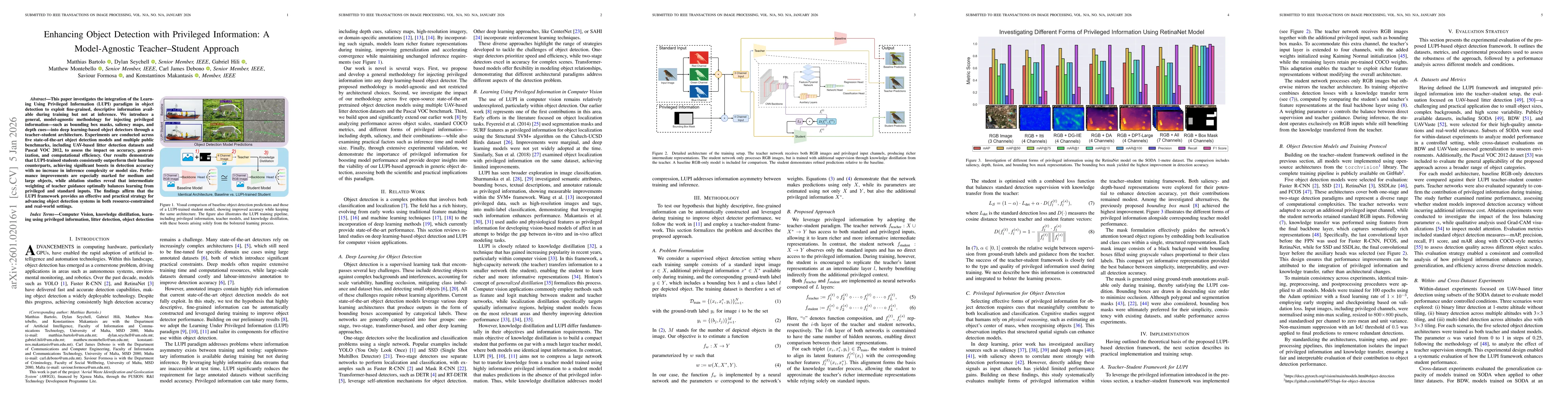 Thumbnail for Enhancing Object Detection with Privileged Information: A Model-Agnostic Teacher-Student Approach