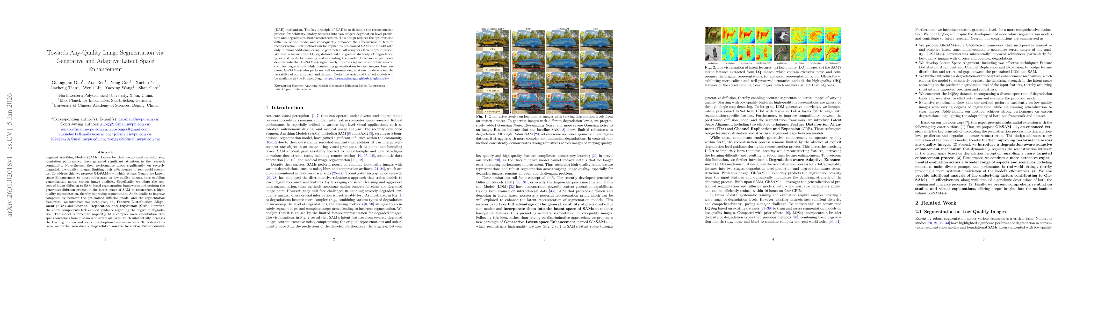 Thumbnail for Towards Any-Quality Image Segmentation via Generative and Adaptive Latent Space Enhancement
