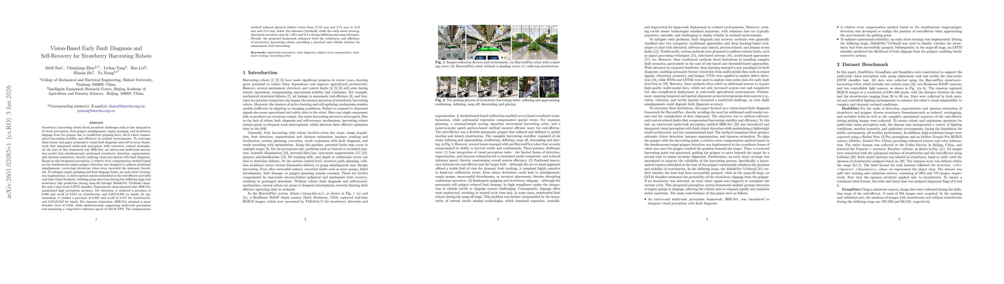 Thumbnail for Vision-Based Early Fault Diagnosis and Self-Recovery for Strawberry Harvesting Robots