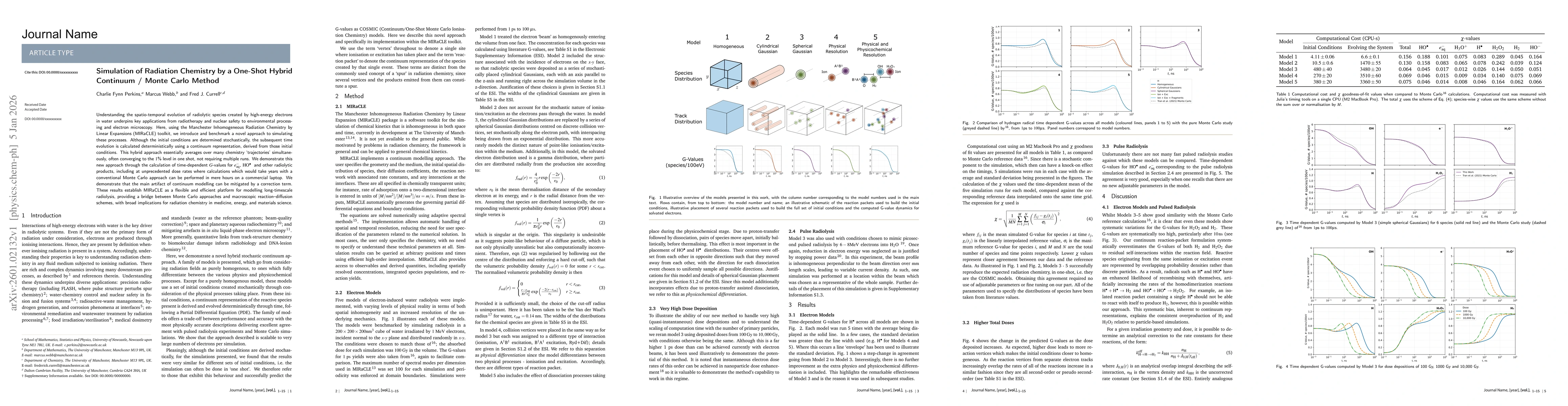 Thumbnail for Simulation of Radiation Chemistry by a One-Shot Hybrid Continuum / Monte Carlo Method