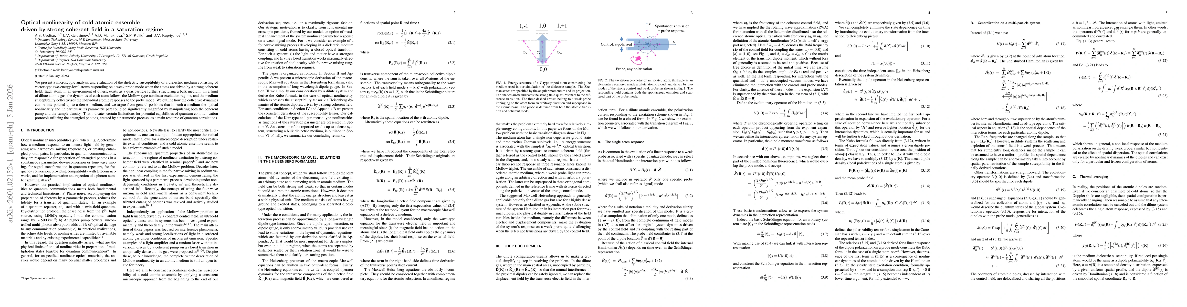 Thumbnail for Optical nonlinearity of cold atomic ensemble driven by strong coherent field in a saturation regime