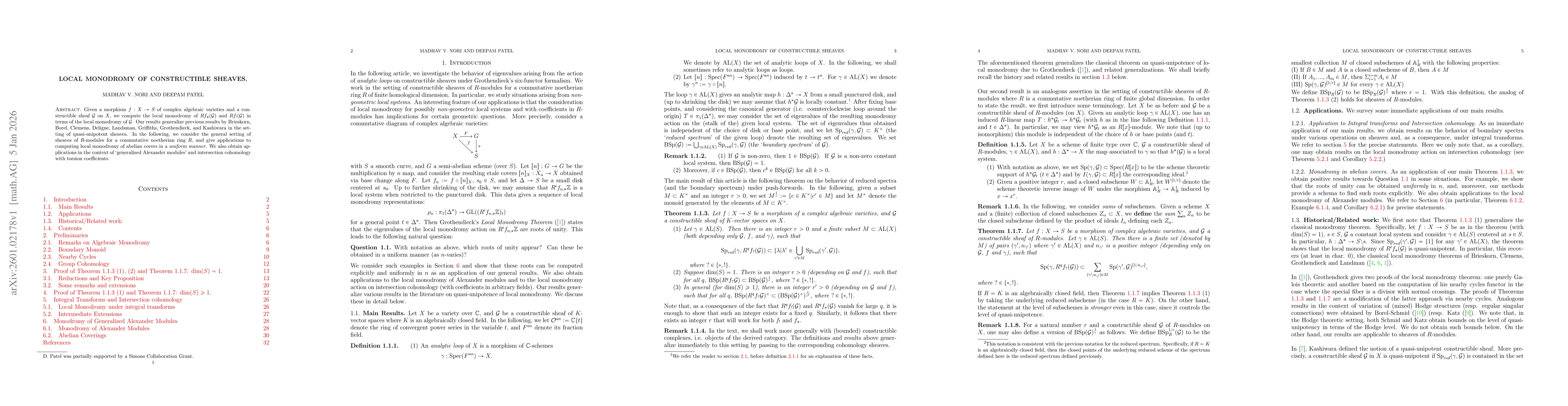 Thumbnail for Local Monodromy of Constructible Sheaves