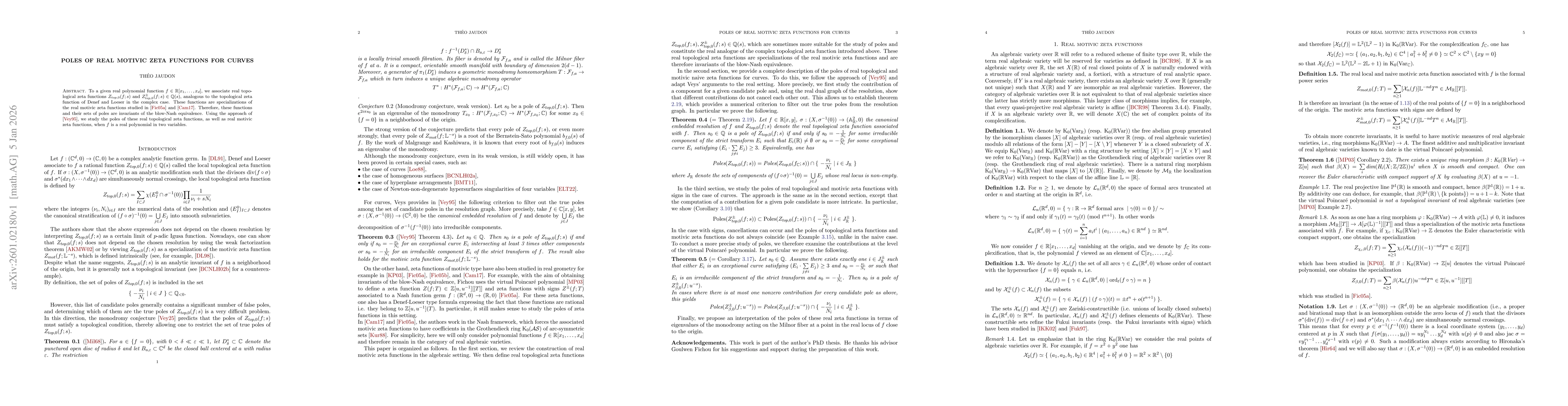 Thumbnail for Poles of real motivic zeta functions for curves