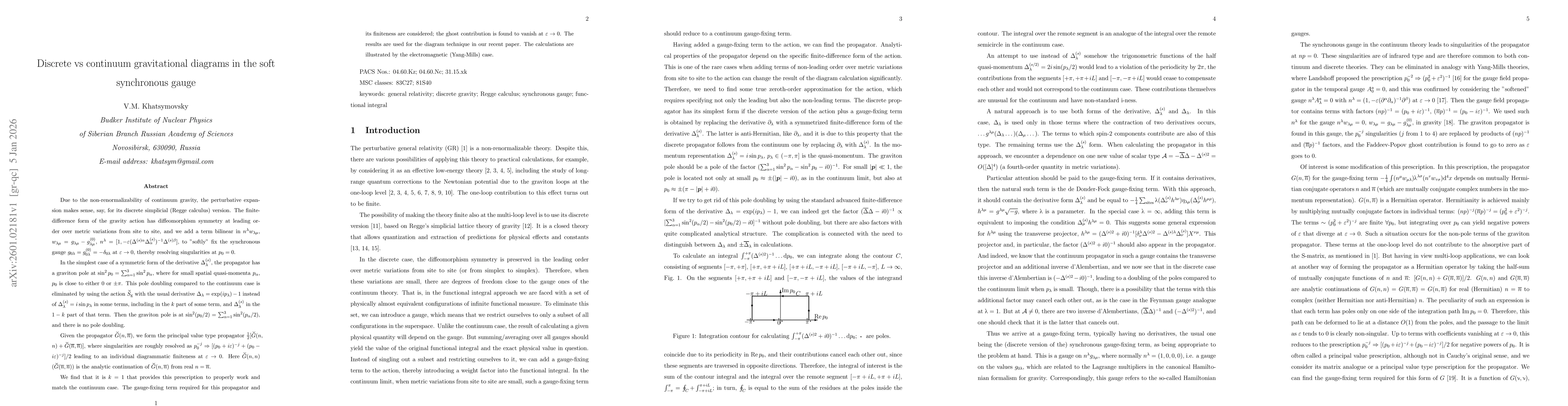 Thumbnail for Discrete vs continuum gravitational diagrams in the soft synchronous gauge