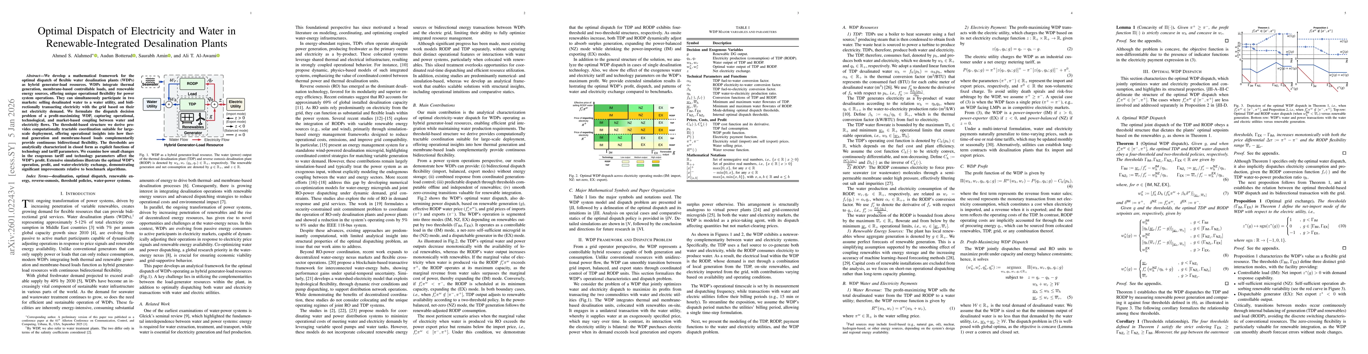 Thumbnail for Optimal Dispatch of Electricity and Water in Renewable-Integrated Desalination Plants