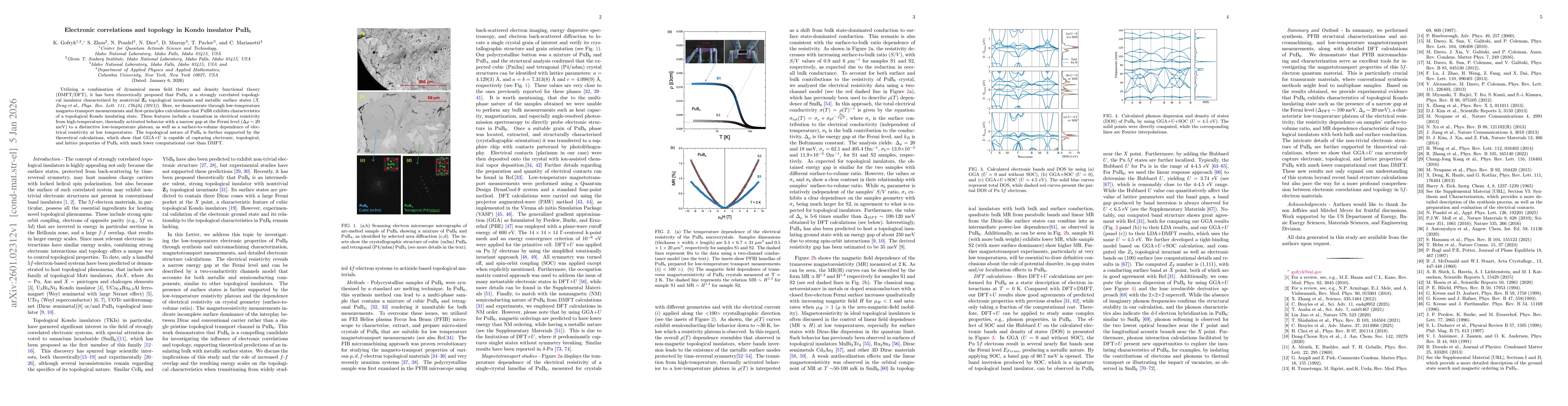 Thumbnail for Electronic correlations and topology in Kondo insulator PuB$_6$