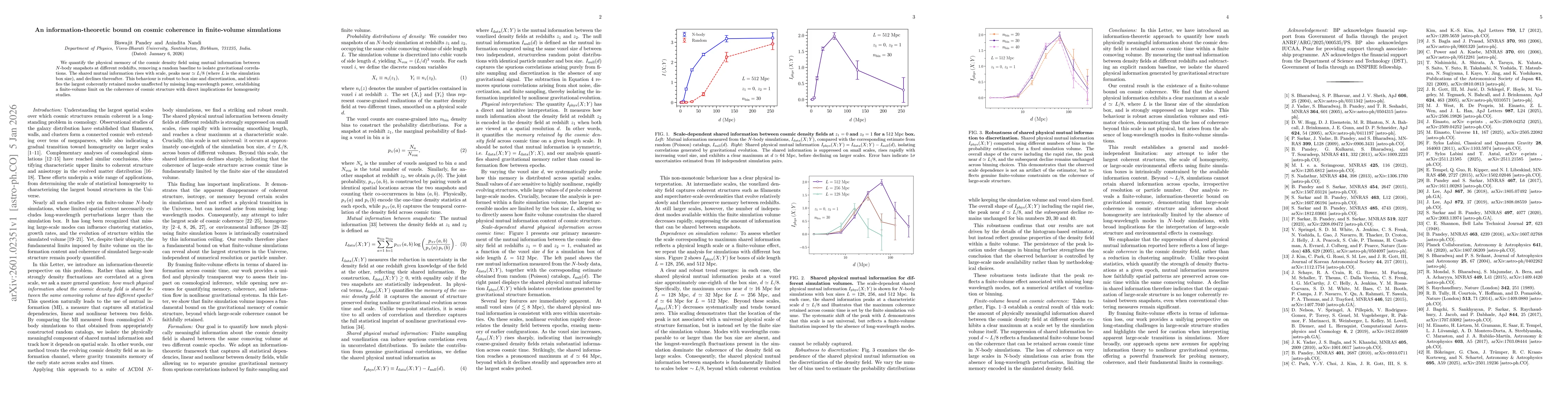 Thumbnail for An information-theoretic bound on cosmic coherence in finite-volume simulations