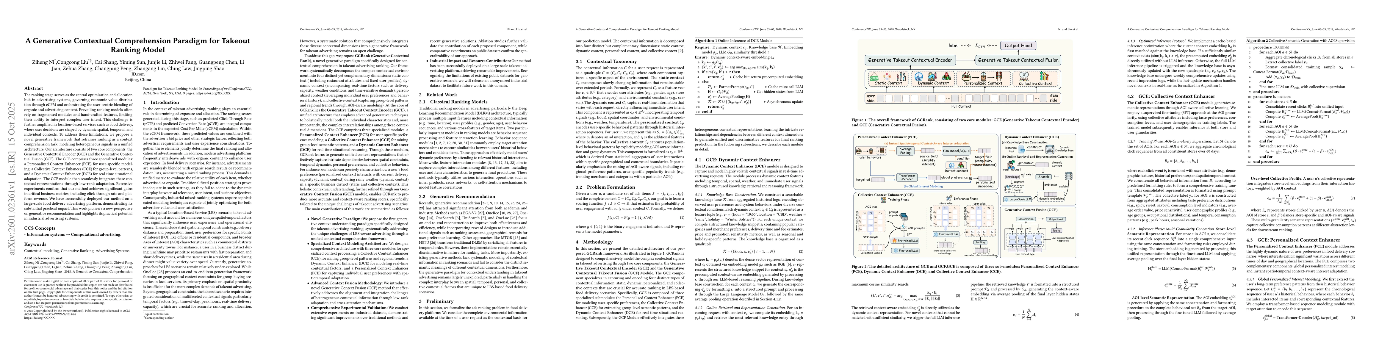 Thumbnail for GCRank: A Generative Contextual Comprehension Paradigm for Takeout Ranking Model