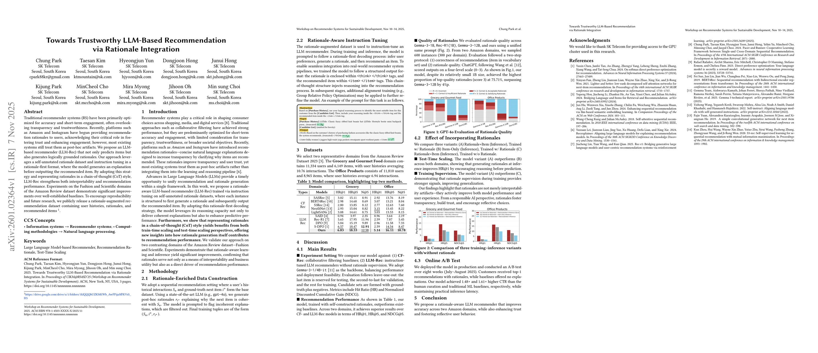 Thumbnail for Towards Trustworthy LLM-Based Recommendation via Rationale Integration