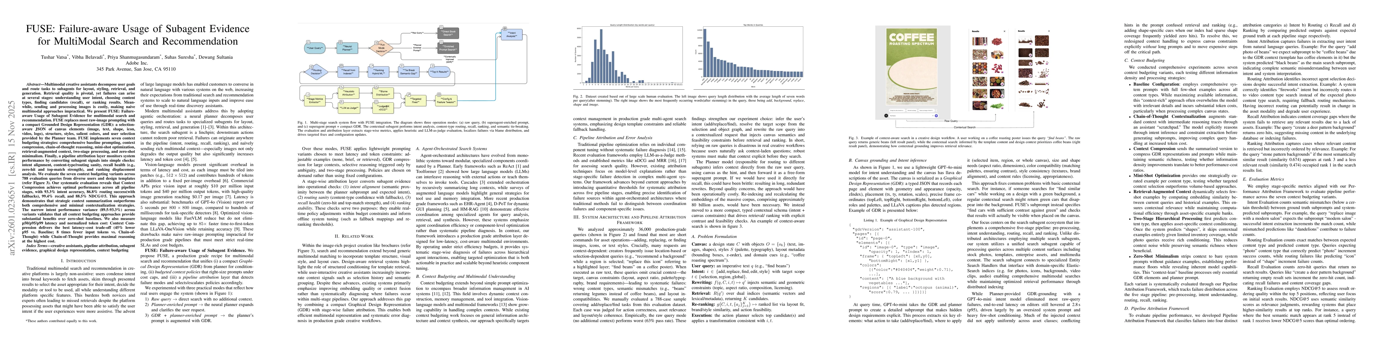Thumbnail for FUSE : Failure-aware Usage of Subagent Evidence for MultiModal Search and Recommendation