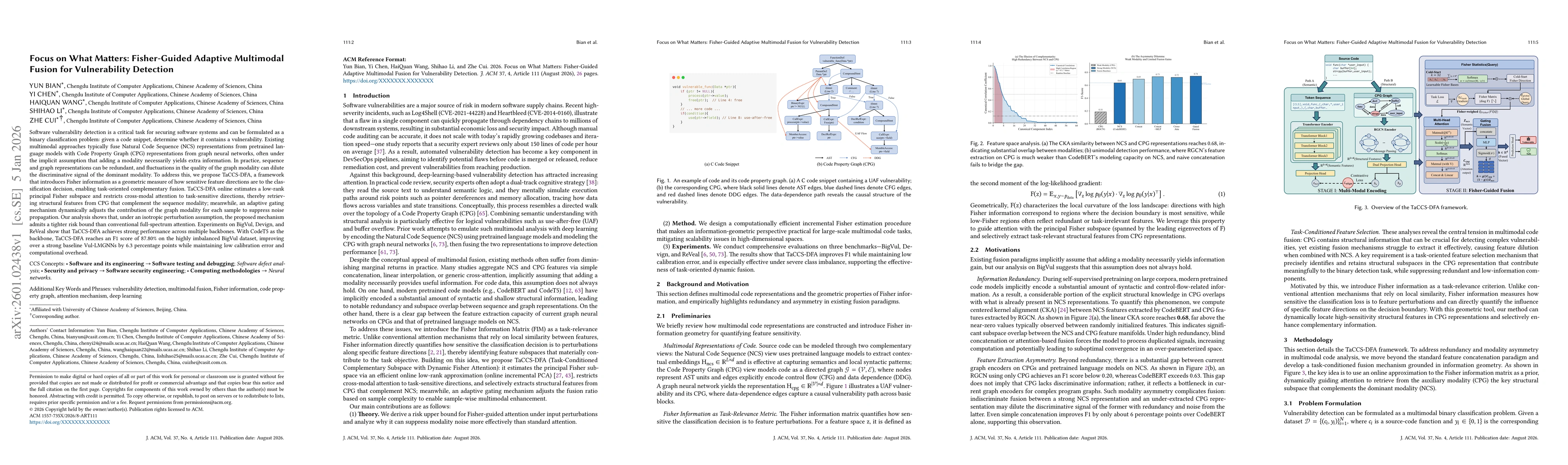 Thumbnail for Focus on What Matters: Fisher-Guided Adaptive Multimodal Fusion for Vulnerability Detection