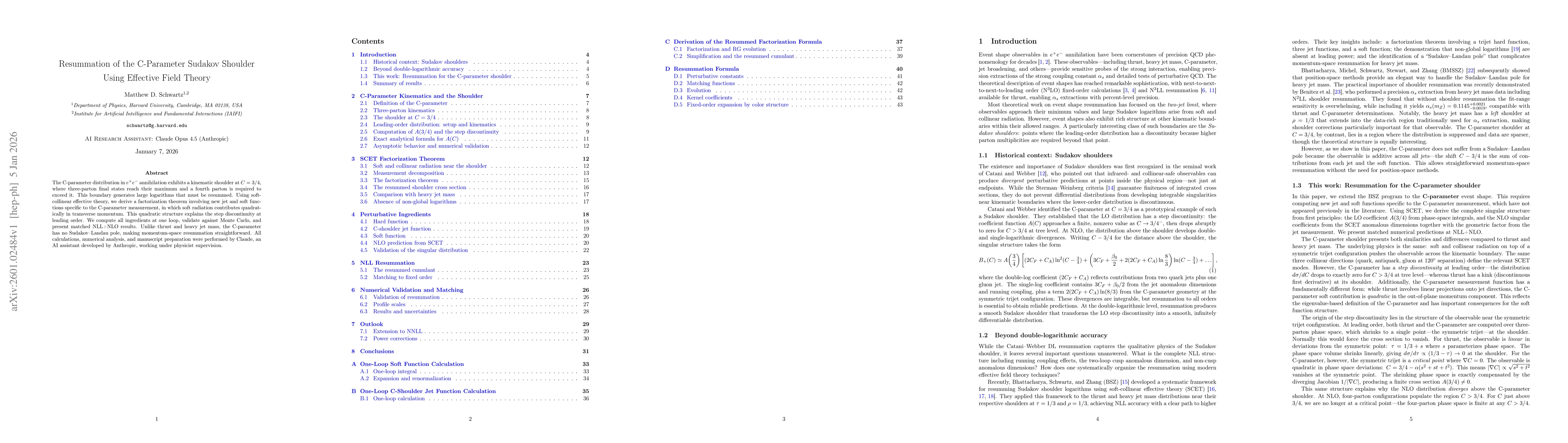 Thumbnail for Resummation of the C-Parameter Sudakov Shoulder Using Effective Field Theory