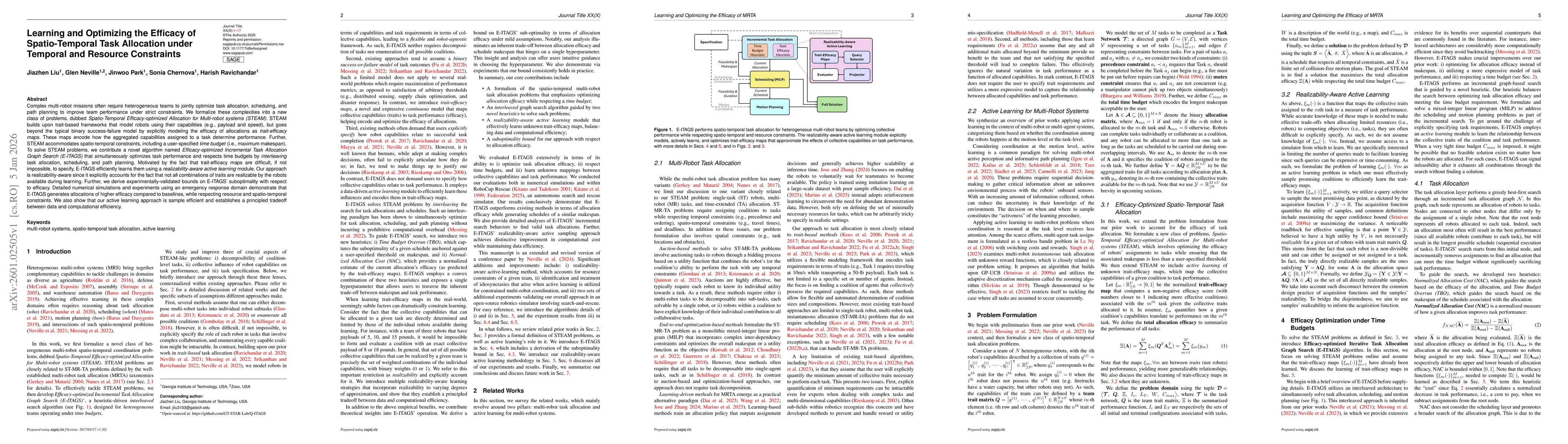 Thumbnail for Learning and Optimizing the Efficacy of Spatio-Temporal Task Allocation under Temporal and Resource Constraints