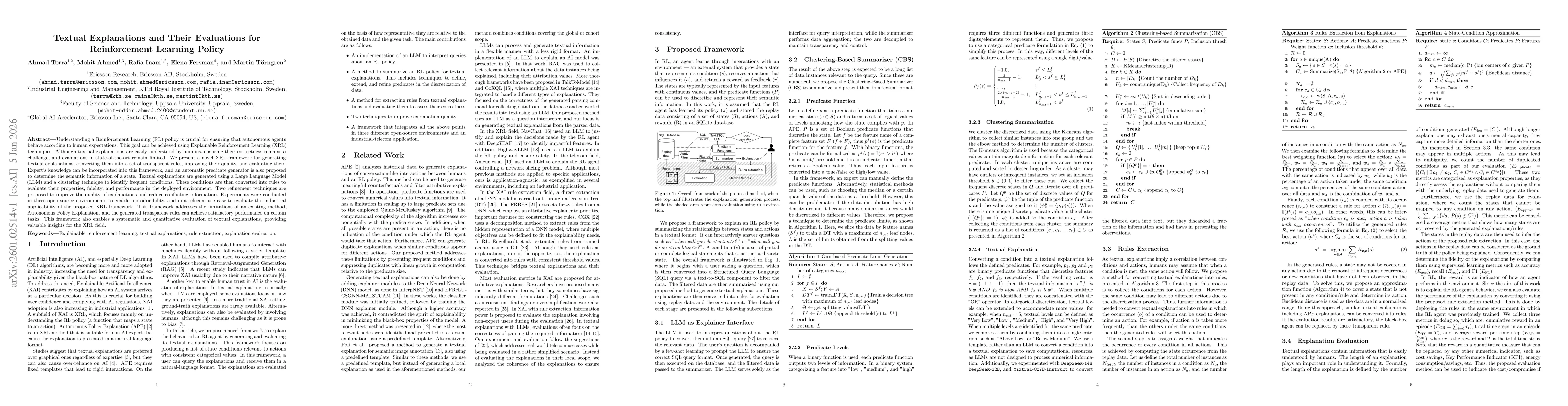 Thumbnail for Textual Explanations and Their Evaluations for Reinforcement Learning Policy