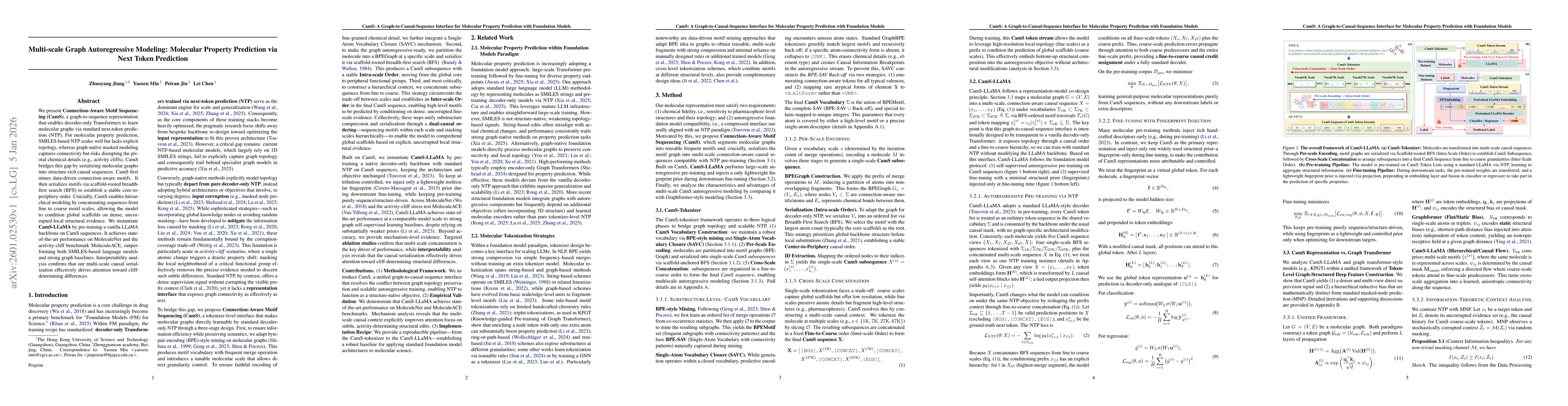 Thumbnail for Multi-scale Graph Autoregressive Modeling: Molecular Property Prediction via Next Token Prediction