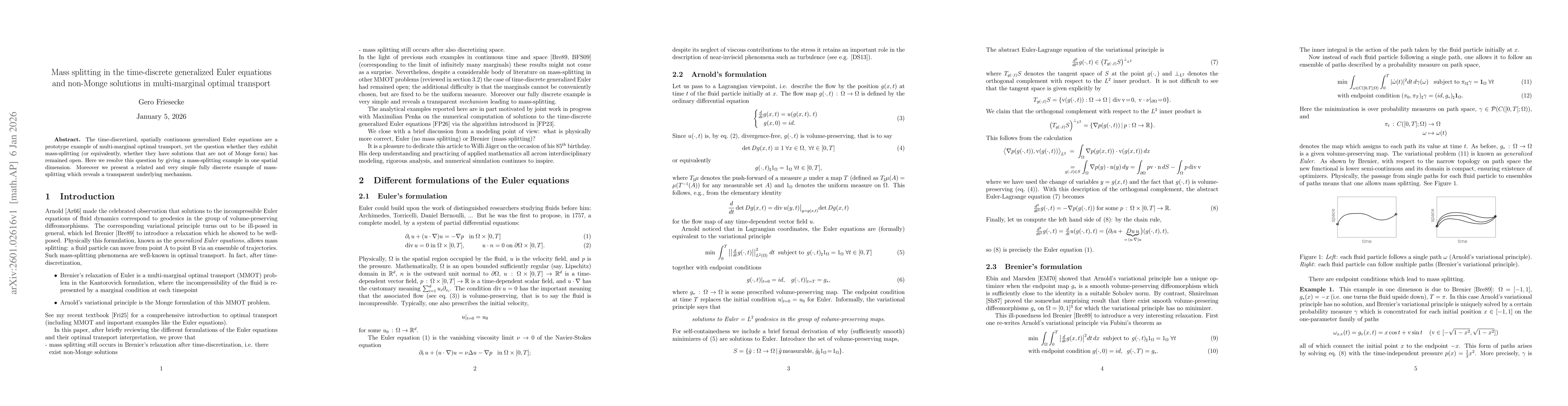 Thumbnail for Mass splitting in the time-discrete generalized Euler equations and non-Monge solutions in multi-marginal optimal transport