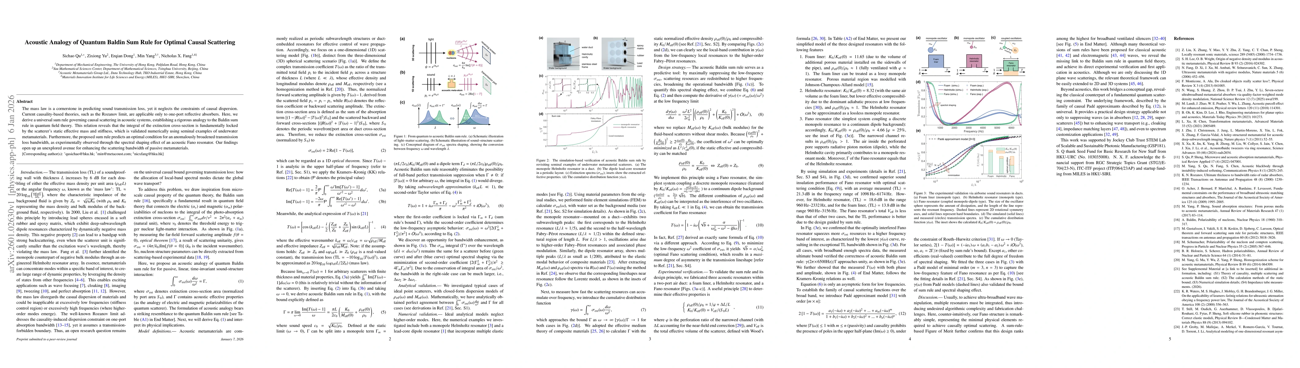 Thumbnail for Acoustic Analogy of Quantum Baldin Sum Rule for Optimal Causal Scattering