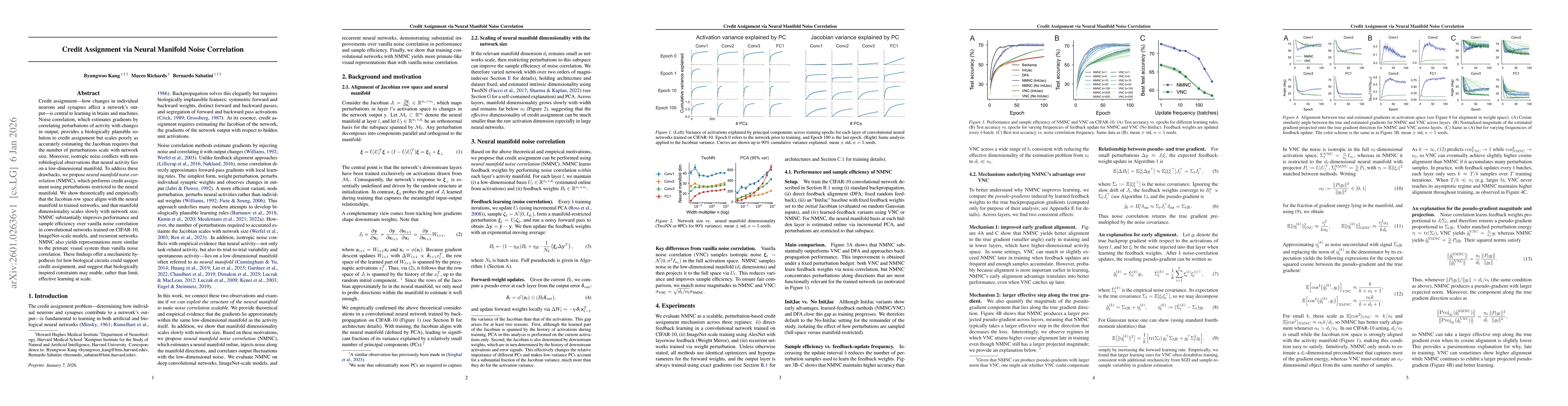Thumbnail for Credit Assignment via Neural Manifold Noise Correlation
