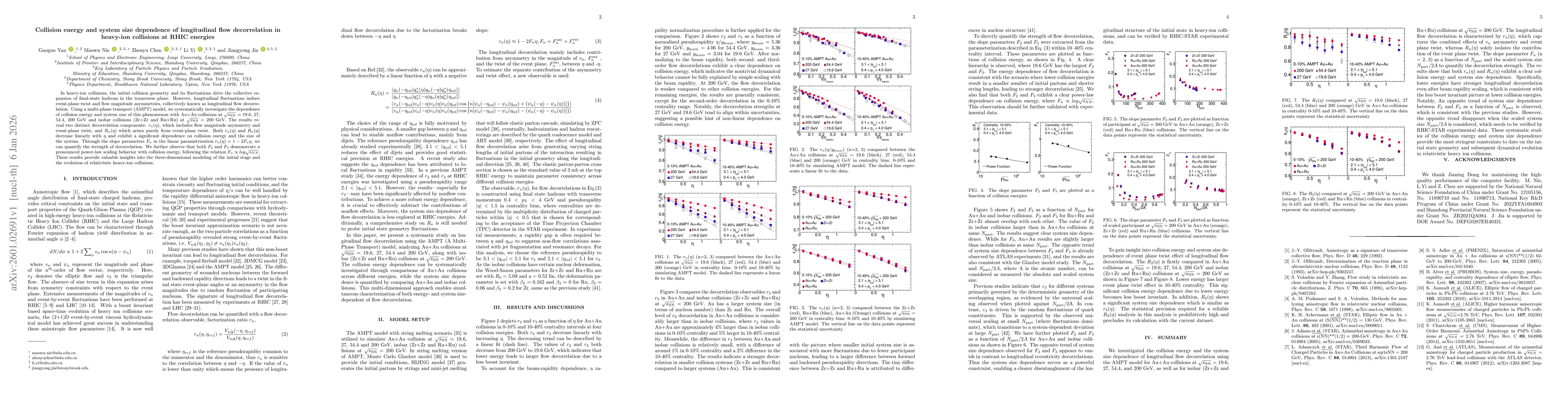 Thumbnail for Collision energy and system size dependence of longitudinal flow decorrelation in heavy-ion collisions at RHIC energies