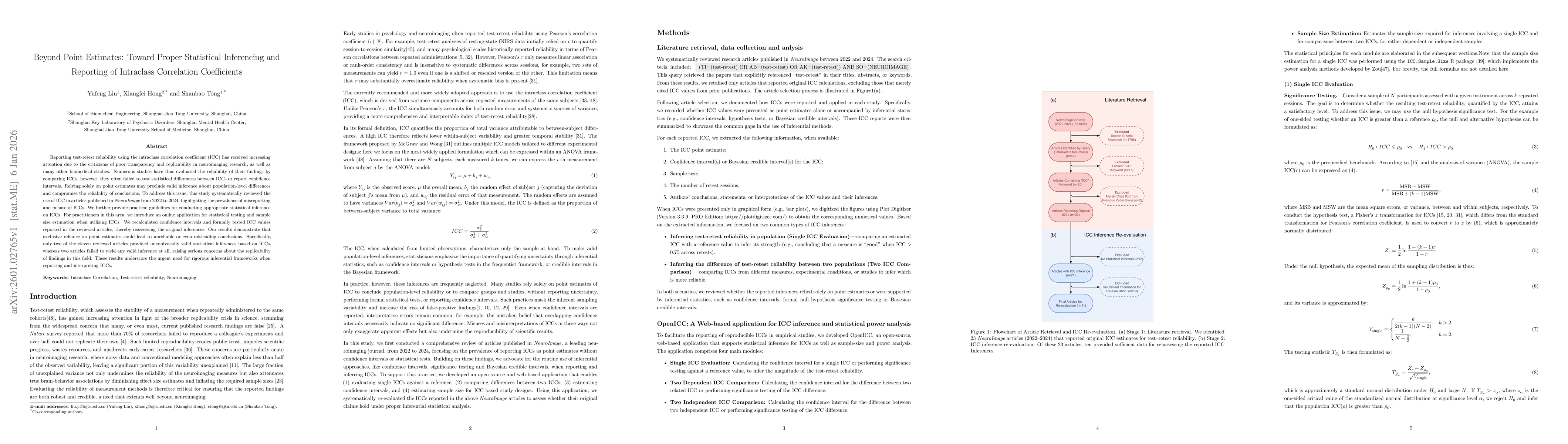 Thumbnail for Beyond Point Estimates: Toward Proper Statistical Inferencing and Reporting of Intraclass Correlation Coefficients