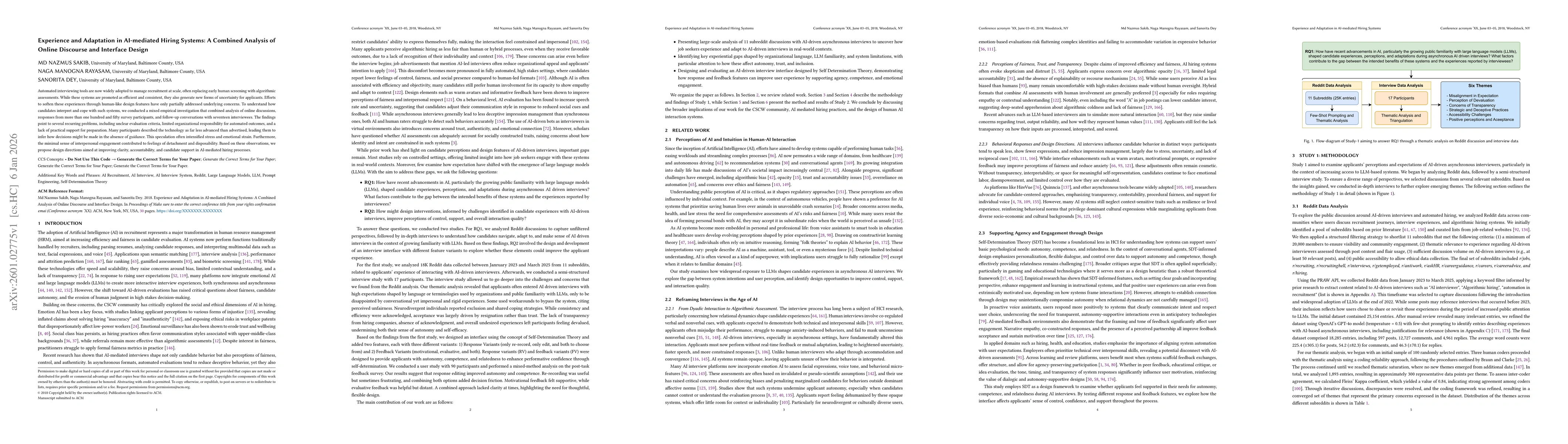 Thumbnail for Experience and Adaptation in AI-mediated Hiring Systems: A Combined Analysis of Online Discourse and Interface Design