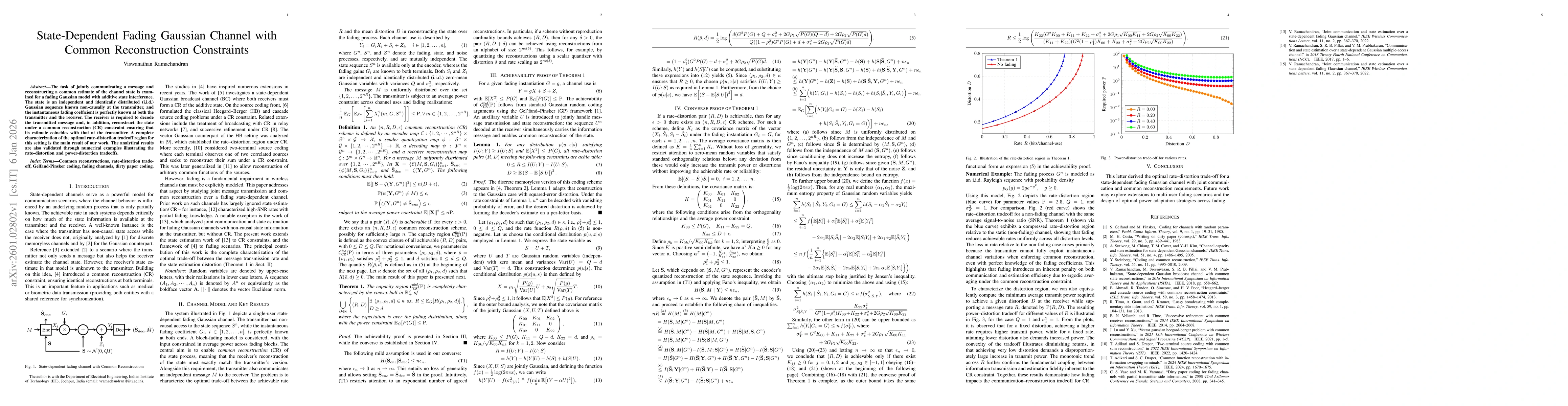 Thumbnail for State-Dependent Fading Gaussian Channel with Common Reconstruction Constraints