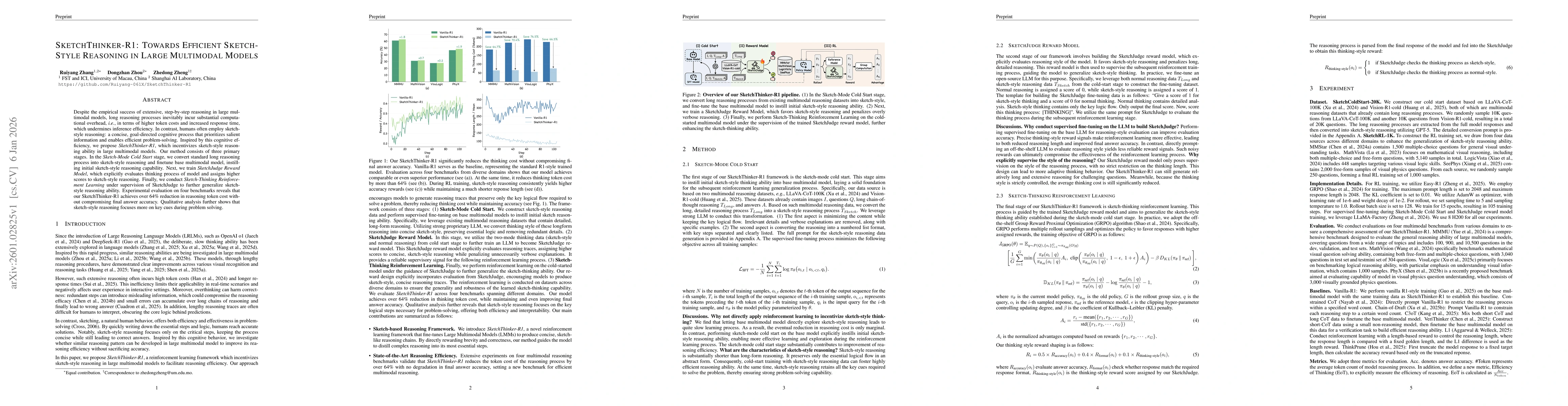 Thumbnail for SketchThinker-R1: Towards Efficient Sketch-Style Reasoning in Large Multimodal Models