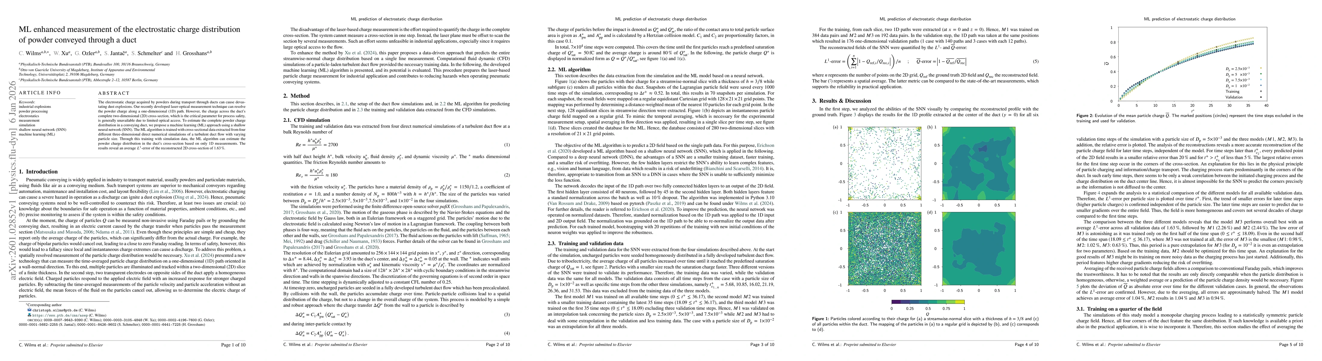 Thumbnail for ML enhanced measurement of the electrostatic charge distribution of powder conveyed through a duct