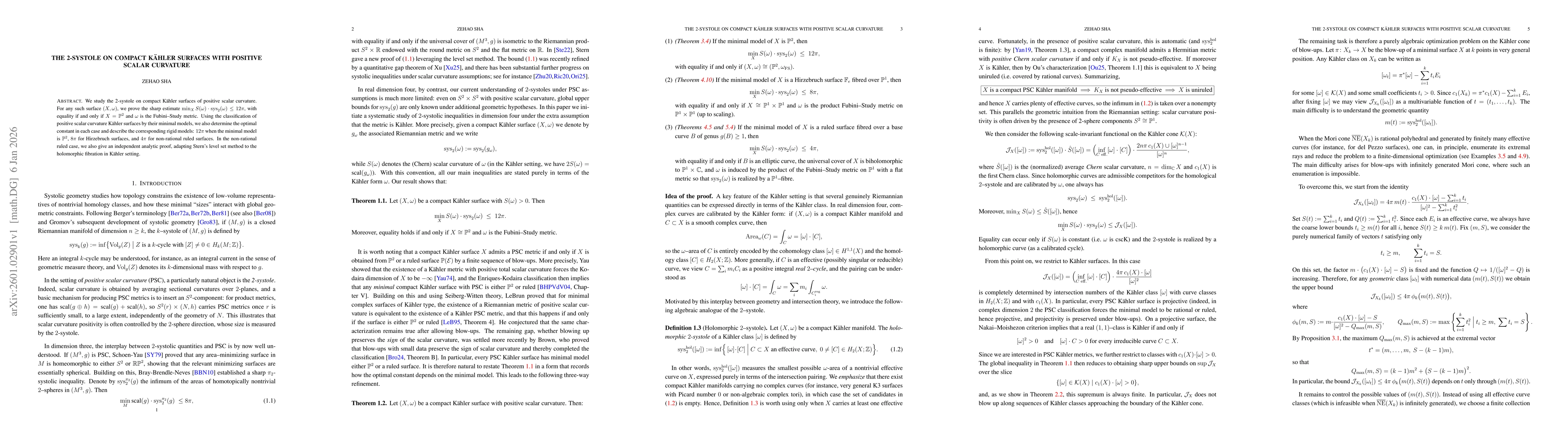 Thumbnail for The 2-systole on compact Kähler surfaces with positive scalar curvature