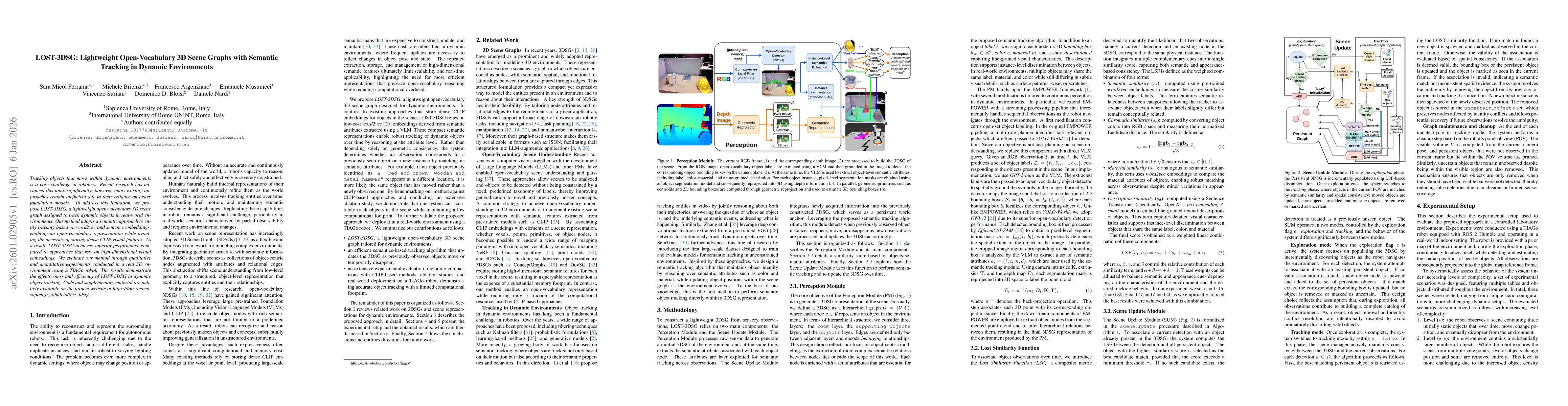 Thumbnail for LOST-3DSG: Lightweight Open-Vocabulary 3D Scene Graphs with Semantic Tracking in Dynamic Environments