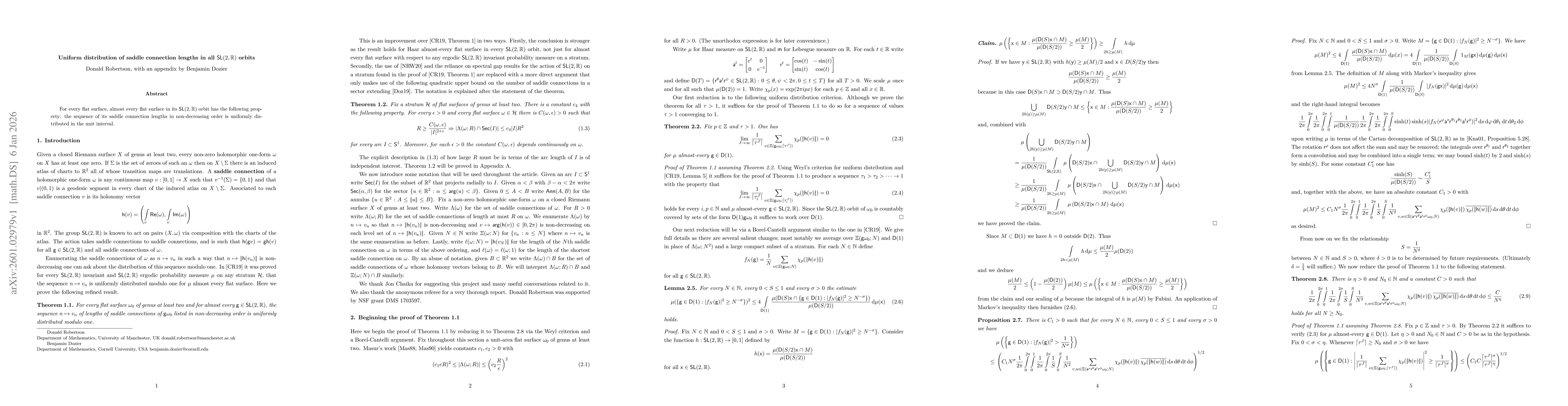 Thumbnail for Uniform distribution of saddle connection lengths in all $\mathsf{SL}(2,\mathbb{R})$ orbits
