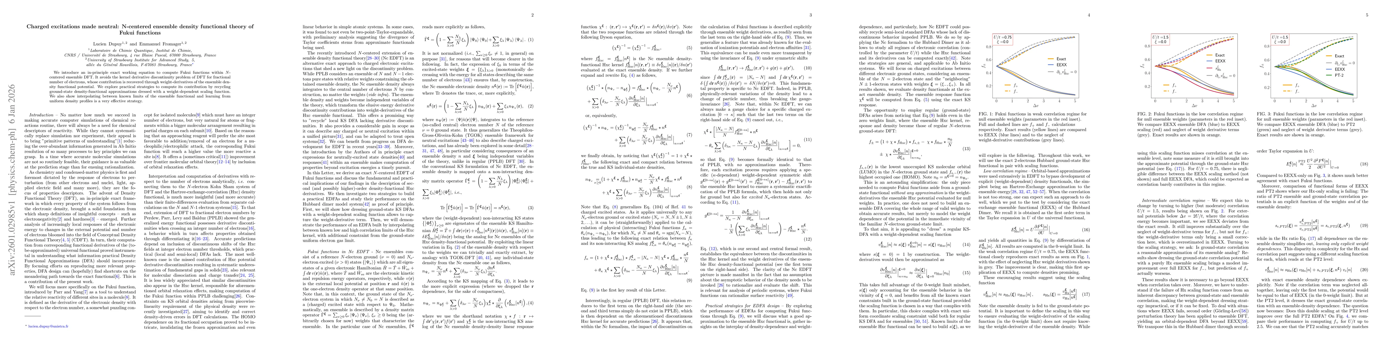 Thumbnail for Charged excitations made neutral: N-centered ensemble density functional theory of Fukui functions