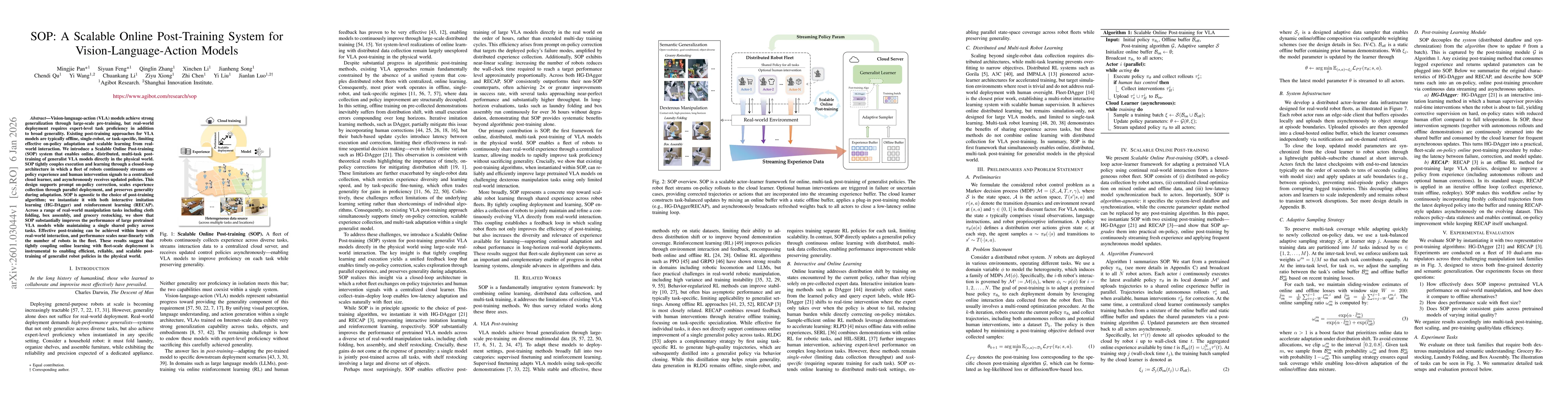 Thumbnail for SOP: A Scalable Online Post-Training System for Vision-Language-Action Models