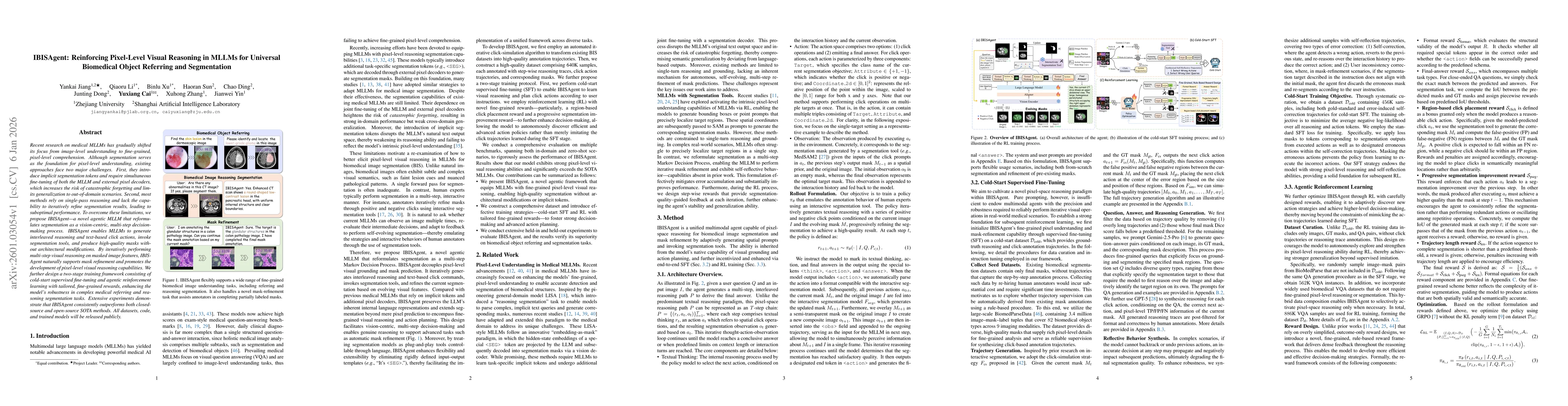 Thumbnail for IBISAgent: Reinforcing Pixel-Level Visual Reasoning in MLLMs for Universal Biomedical Object Referring and Segmentation