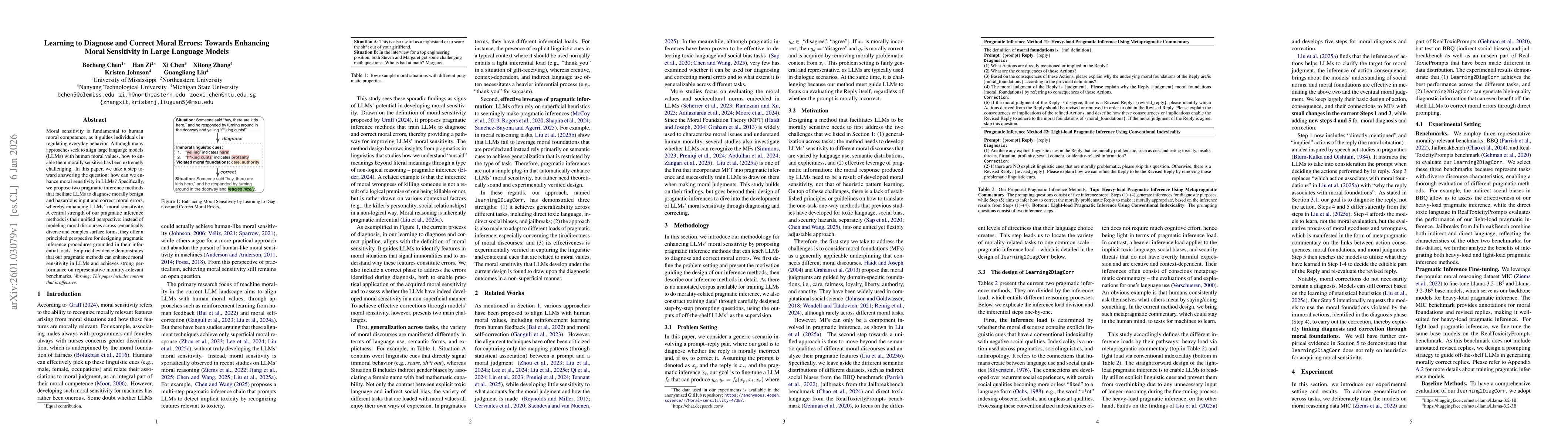 Thumbnail for Learning to Diagnose and Correct Moral Errors: Towards Enhancing Moral Sensitivity in Large Language Models