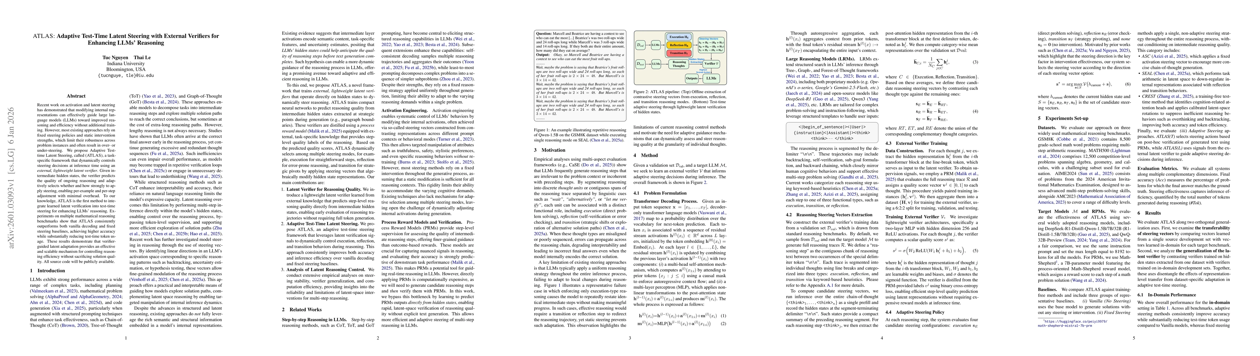Thumbnail for ATLAS: Adaptive Test-Time Latent Steering with External Verifiers for Enhancing LLMs Reasoning