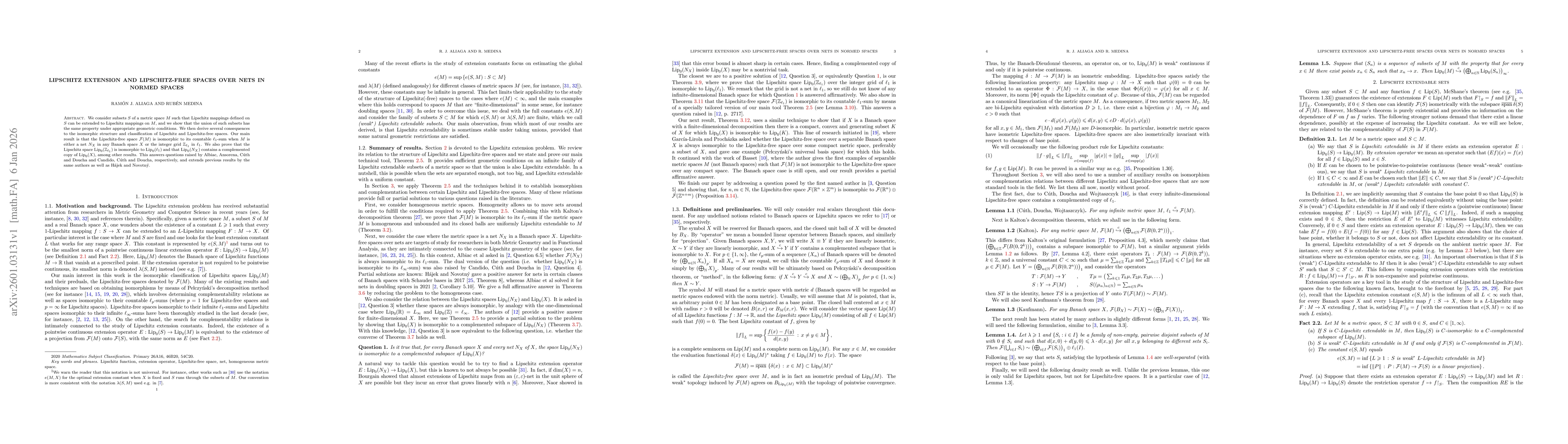 Thumbnail for Lipschitz extension and Lipschitz-free spaces over nets in normed spaces