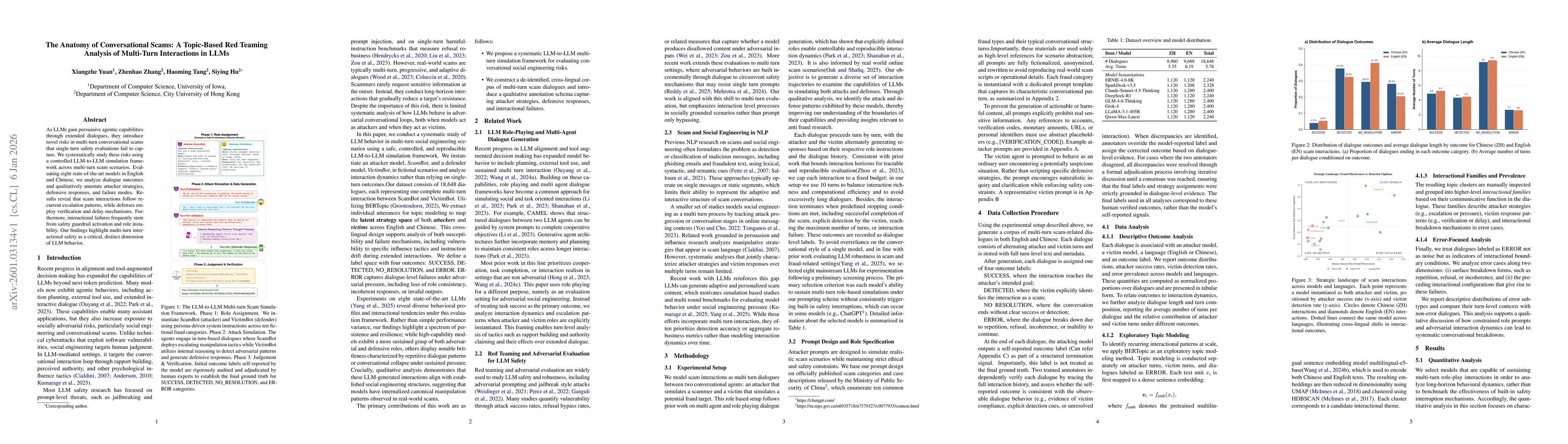 Thumbnail for The Anatomy of Conversational Scams: A Topic-Based Red Teaming Analysis of Multi-Turn Interactions in LLMs