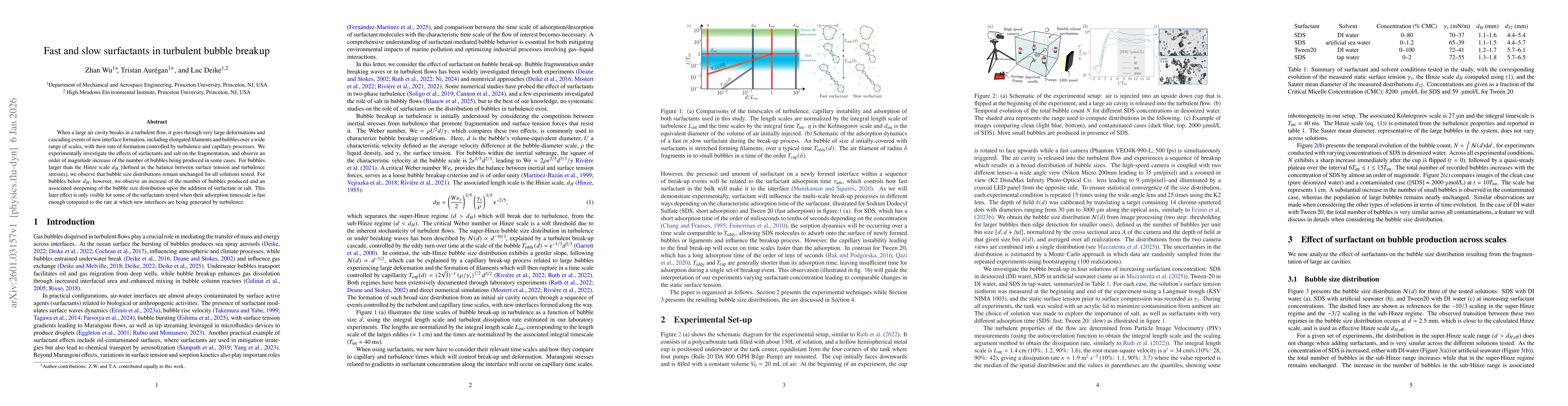 Thumbnail for Fast and slow surfactants in turbulent bubble breakup