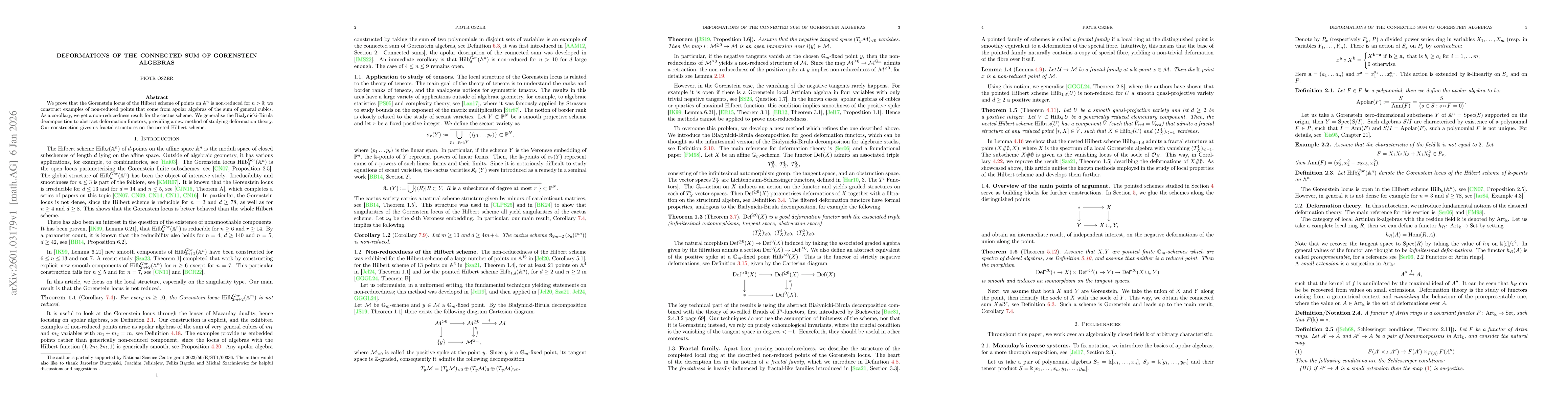 Thumbnail for Deformations of the connected sum of Gorenstein algebras