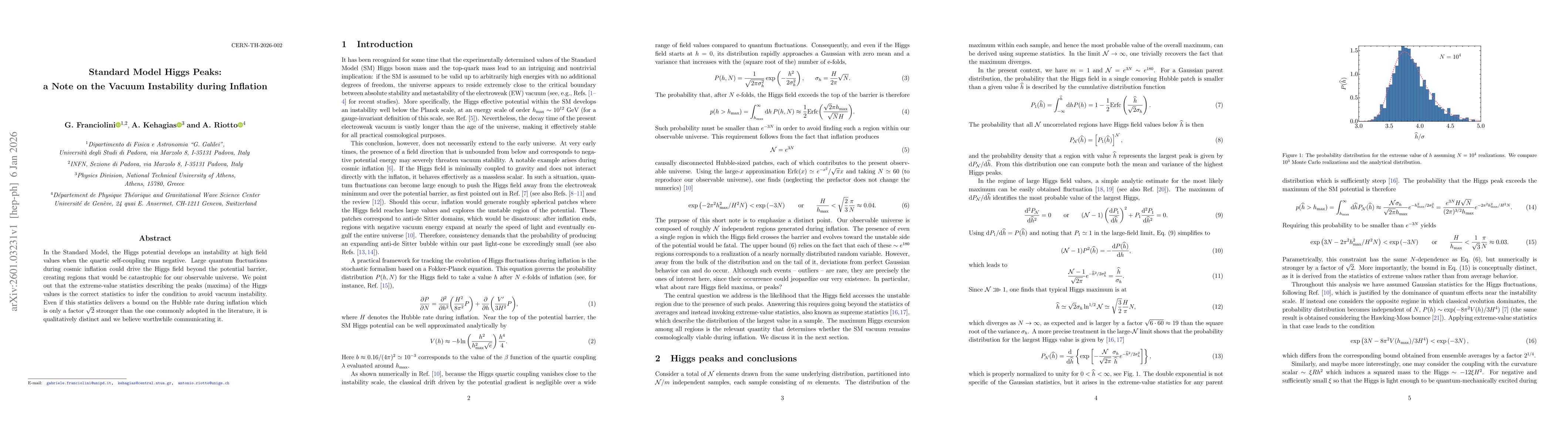 Thumbnail for Standard Model Higgs Peaks: a Note on the Vacuum Instability during Inflation