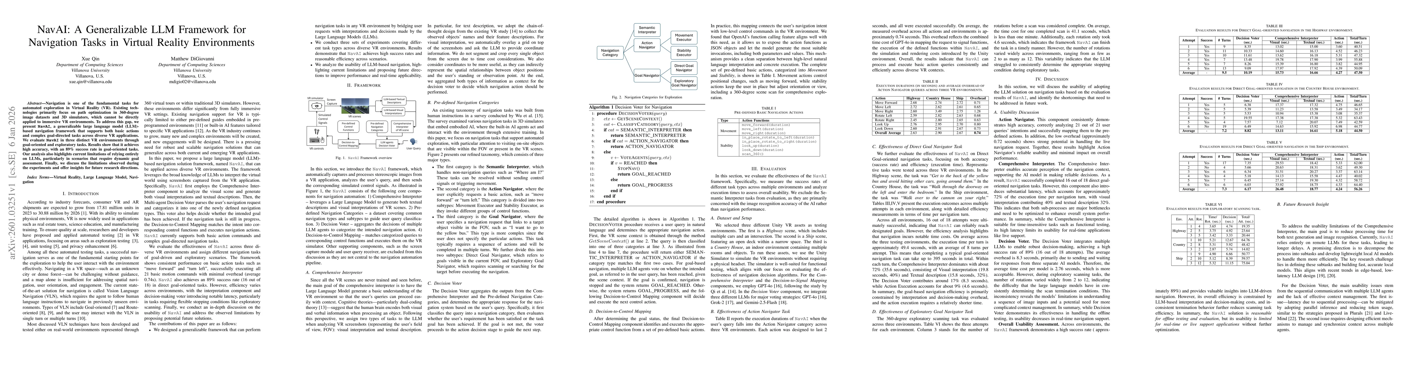 Thumbnail for NavAI: A Generalizable LLM Framework for Navigation Tasks in Virtual Reality Environments