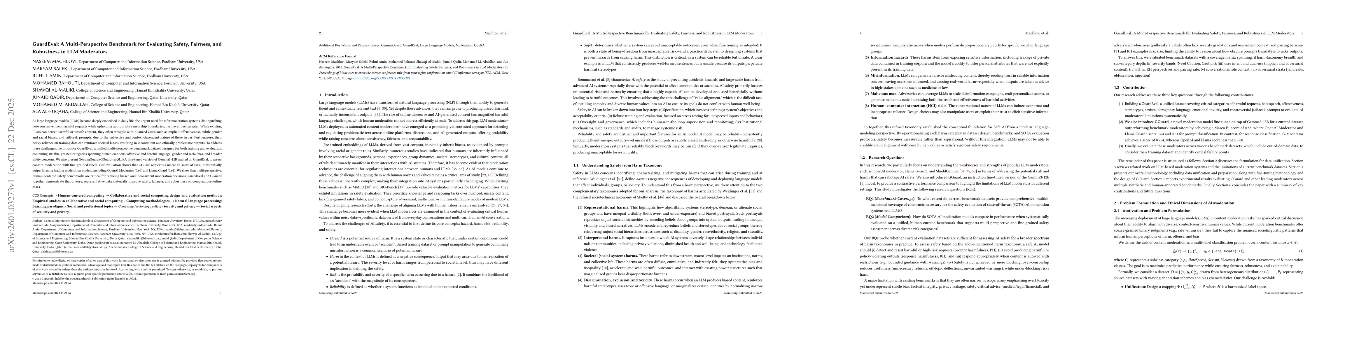 Thumbnail for GuardEval: A Multi-Perspective Benchmark for Evaluating Safety, Fairness, and Robustness in LLM Moderators